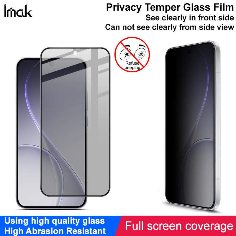 For OPPO Reno 15 F 5G Global Glass IMAK 3D Curved Privacy Tempered Glass Full Screen Coverage Film