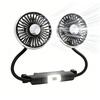 Dual Head Car Fan, Built-in Lighting, 360-degree Adjustable 3 Speed USB Seat Cooling Fan, Low Noise Truck SUV RV Accessory