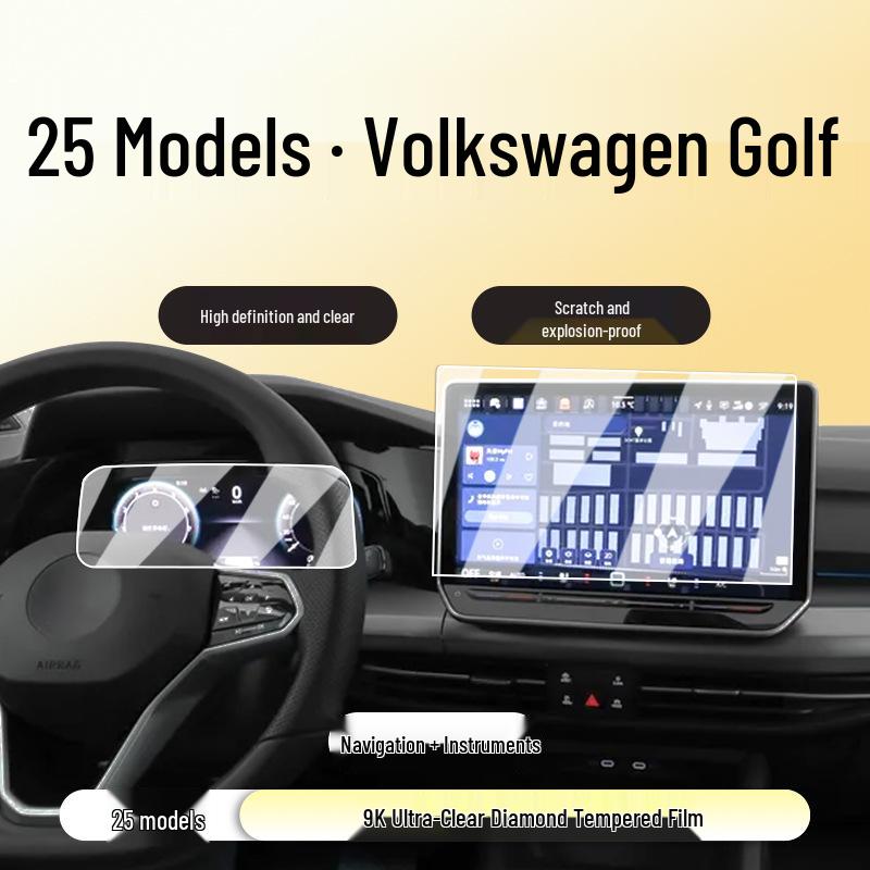 Volkswagen Golf Center Console Navigation Display Tempered Protective Film