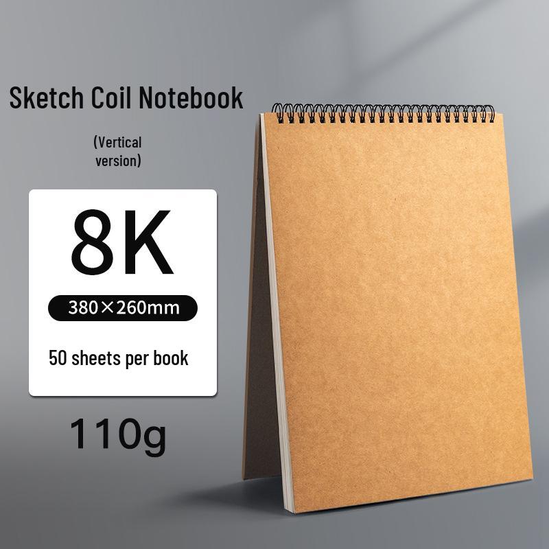 Dětský kroužkový skicák A4: Silné prázdné stránky pro kreslení a umění