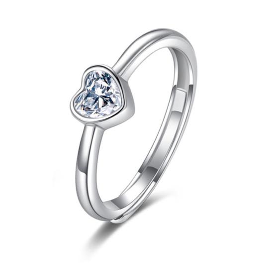 Paar Knöchelring Set Strass Herzform Öffnung Passendes Paarring Set Geburtstagsgeschenk