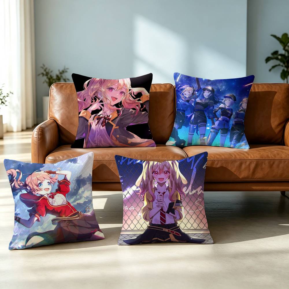 Leo Need-S PJSK Square Double-Sided printed Pillow Case Bedroom Bedside Pillow Sofa Cushion Cover Gift