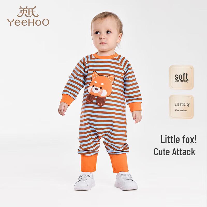 

YEEHOO Infant Little Fox Long Sleeve Romper 90CM