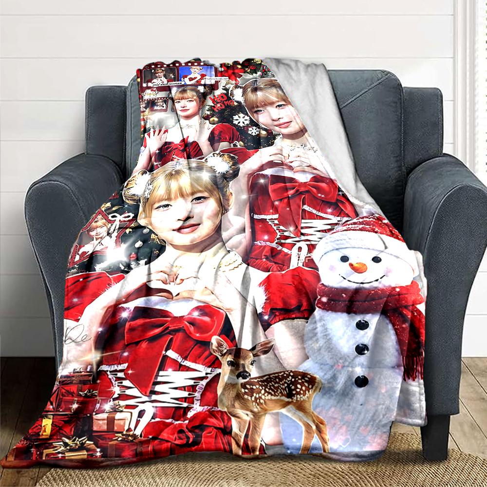 Christmas Magic Blanket Soft Throw Blanket For Home Bedroom Bed Sofa Travel Office Solid Christmas Blanket