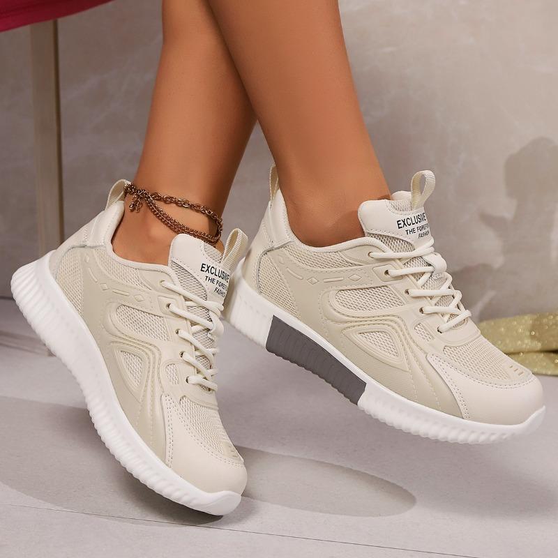 Autumn Women's Flat Shoes New Lace Up Breathable Mesh Platform Shoes for Women Casual Sneakers Outdoor Fashion Women's Tenis