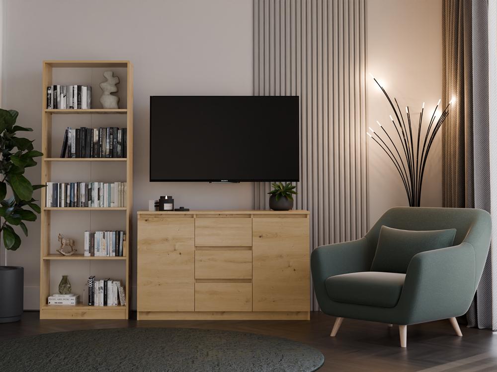 Chest Of Drawers 2D3S 120Cm Artisan Oak Doors Living Room