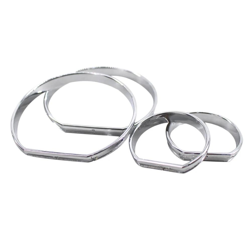 4Pcs Dashboard Bezel Rings Trim For Bmw E46 1998-2007