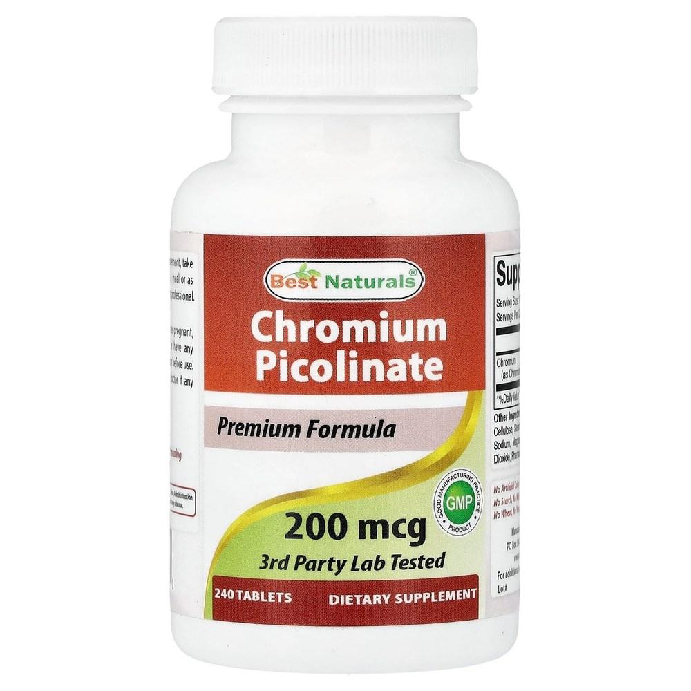Naturals Chromium Picolinate 200mcg 240 Tablets BNR-01354
