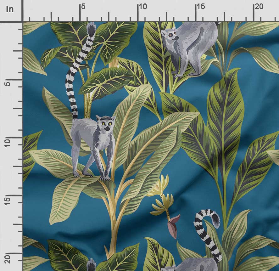 Soimoi Animals Print, Bavlna Cambric, Prošívací tkanina prodávaná The Yard 42 palců široká, bavlněná tkanina střední gramáže, Šicí potřeby,