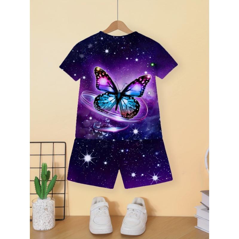 

Летний модный комплект из футболки и шорт с 3D-принтом | Спортивная одежда с короткими рукавами и градиентной светящейся графикой 110