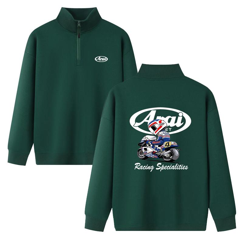 Arai Spring and Autumn Jacket Racing Half Zipper Hoodie