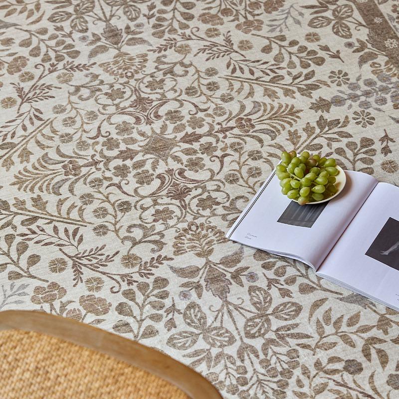 Vintage Light Luxury Carpet Living Room Floor Mats Large Area Rug Soft Short Plush Mat Moroccan Style Rugs Alfombra Salón