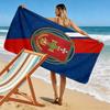 Royal Emblem Background beach towel beach Beach towel for vacation photos Outdoor pool towel quick-drying swim towel Absorbent bath towel Comfort