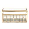 Glas-Lippenstift-Aufbewahrungsbox mit Deckel, 21 Fächer, Transparent, Klarer Lippenstifthalter, Kosmetikaufbewahrung, Make-up-Vitrine für Lippenstifte