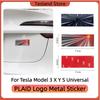AMD1 Model 3 X Y S Tunel času Zadní Logo Samolepky Stylingové Doplňky Pro PLAID Logo Samolepka Zadní Kufr Blatník Znak