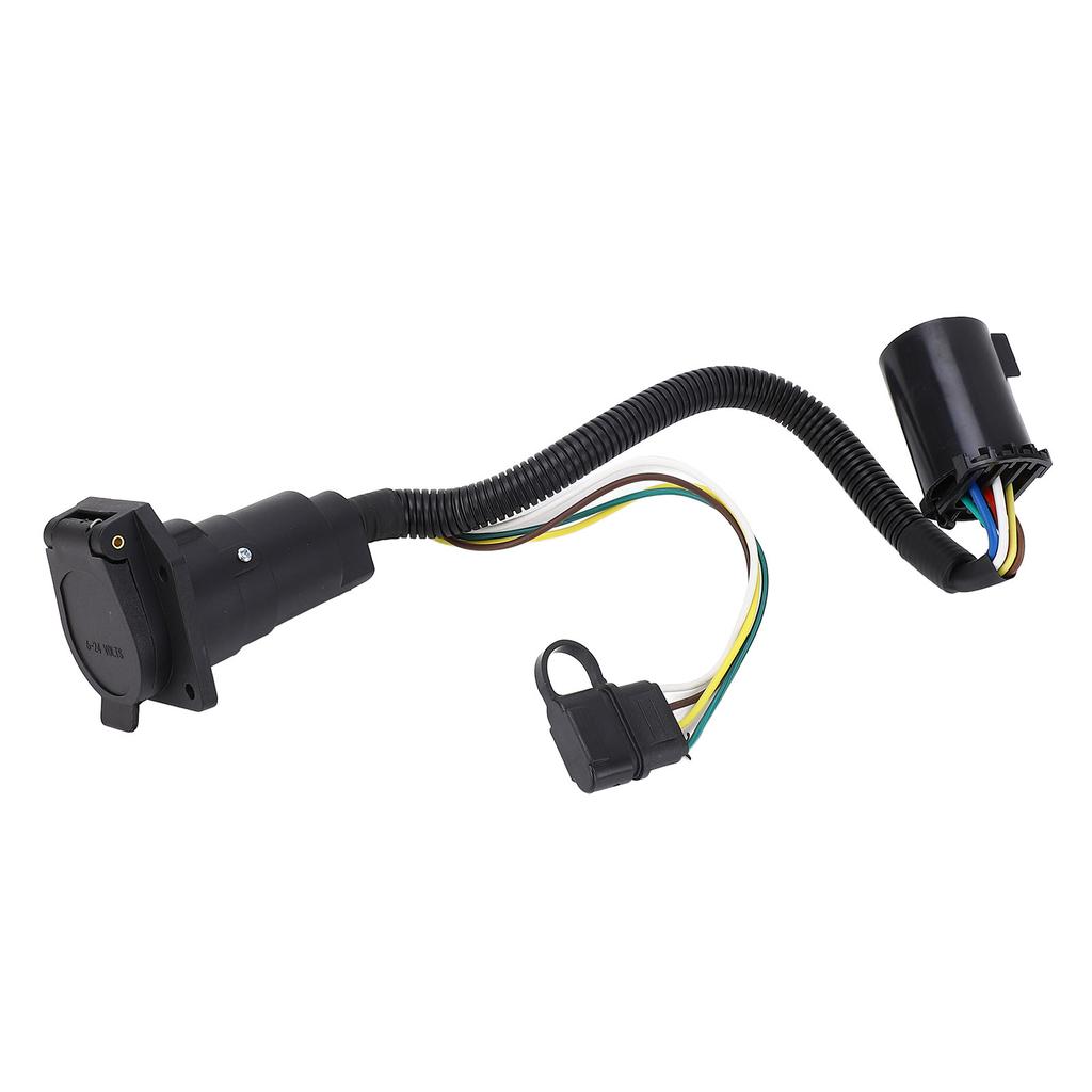 Trailer Wiring Adapter Connector Kit 4 Pin Flat to 7 Pin Waterproof Double Outputs Universal  For Commercial Vehicles