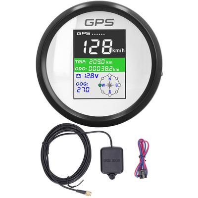 85mm GPS rychloměr Uzly Mph Km H Multifunkční DC9‑32V TFT displej IP67 Vodotěsný Počítadlo kilometrů pro Auto Nákladní automobil Motocykl