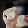 Porcelain Hand-painted Orchid Gaiwan Cover Bowl White and Blue Ceramic Tea Making Bowl Chinese Style Simple Tea Cup