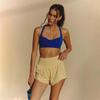 Women's Natural Waist Micro Elastic Knit Shorts Slim Sport Running Yoga Workout Hot Pants