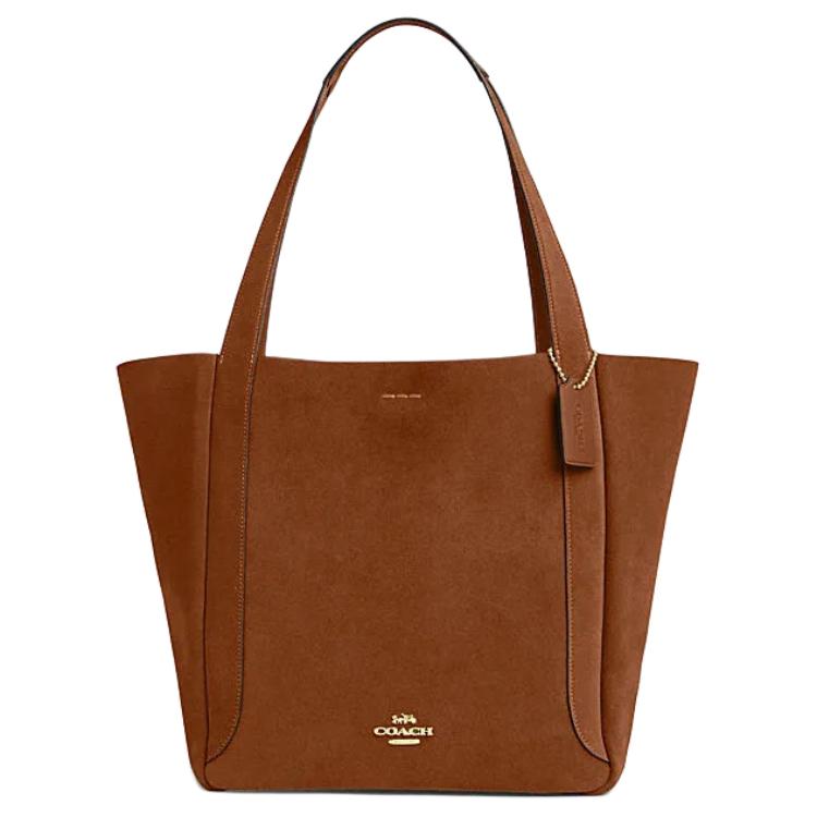 

Coach Hadley 31 Metal Logo Magnetic Closure Leather Tote Bag Women tote bags Yellow-Ochre CV998-IMXAF Basic Set (Bag+Dust Bag)