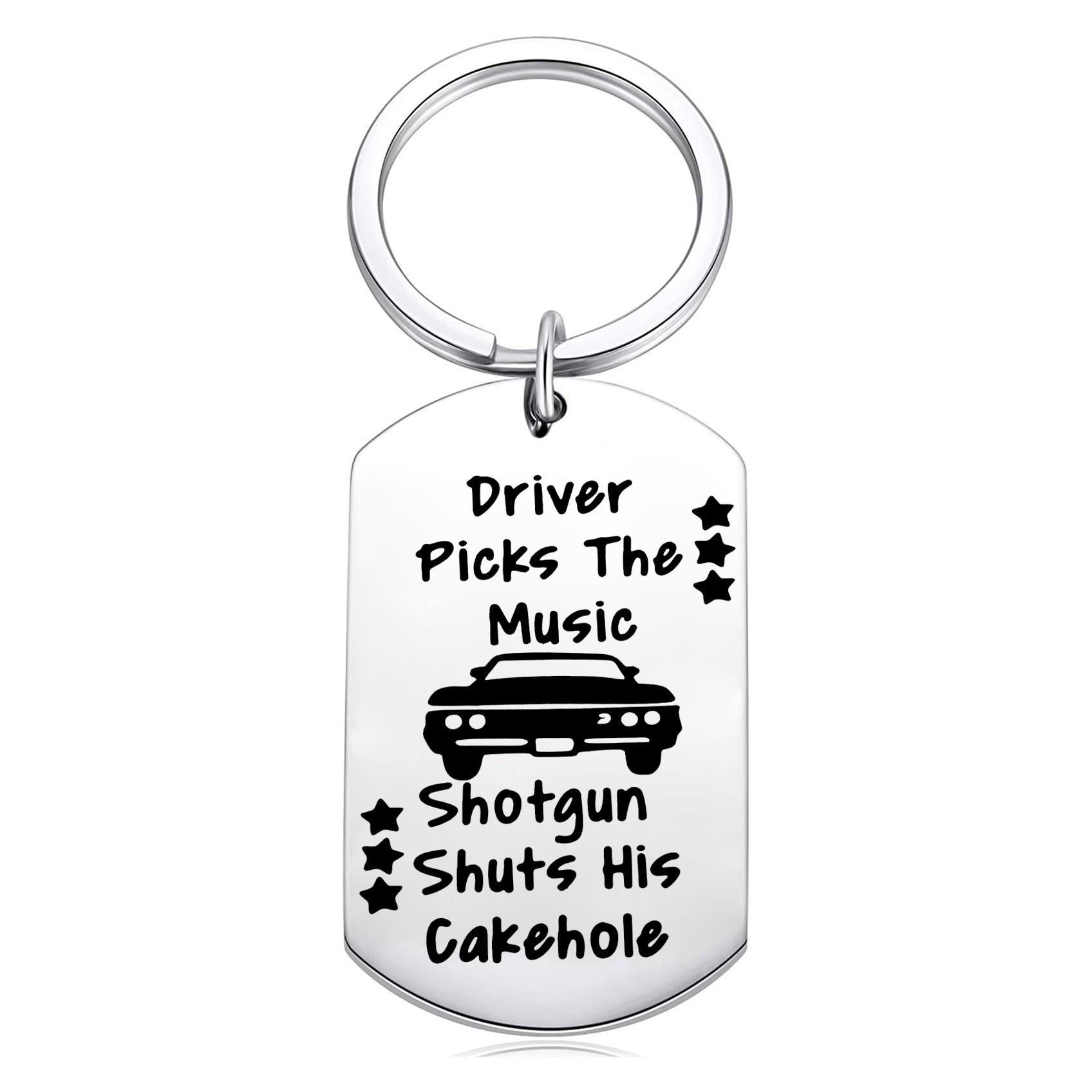 Winchester Music Driver Picks The Music Shotgun Shuts Stainless Steel Keychain Stainless Steel Keychain for Backpack Bag Pendant 2.8*5CM