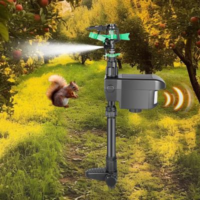 Aspersor Solar Ativado por Movimento 0-270° Ajustável 1-10m Distância de Detecção IPX4 à Prova d'Água para Jardim Fazenda Bicho