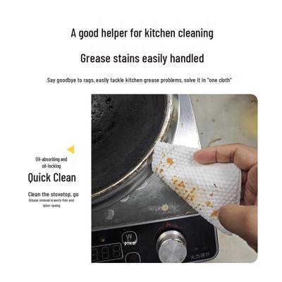 Enlarged Kitchen Wipes: Strong Oil Stain Removal, Gentle On Hands, For Cleaning Stove and Range Hoods