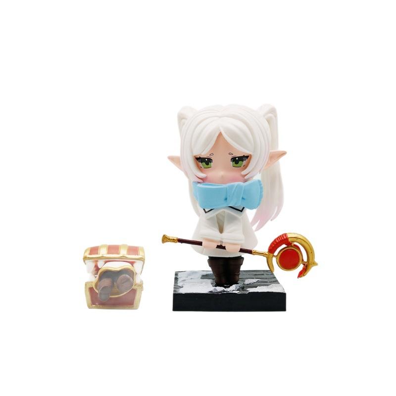 Anime Frieren Q Version Figures Model Magical Elf Statue Desktop Ornaments PC Case Decoration Toys Surprise Gifts Collectible