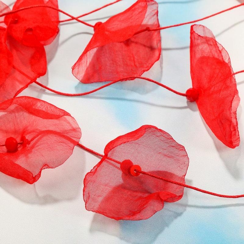 Exaggerated Temperament Necklace Multilayer Lace Flower Gauze Art Petal Necklace for Women Fabric Flower Piece Choker