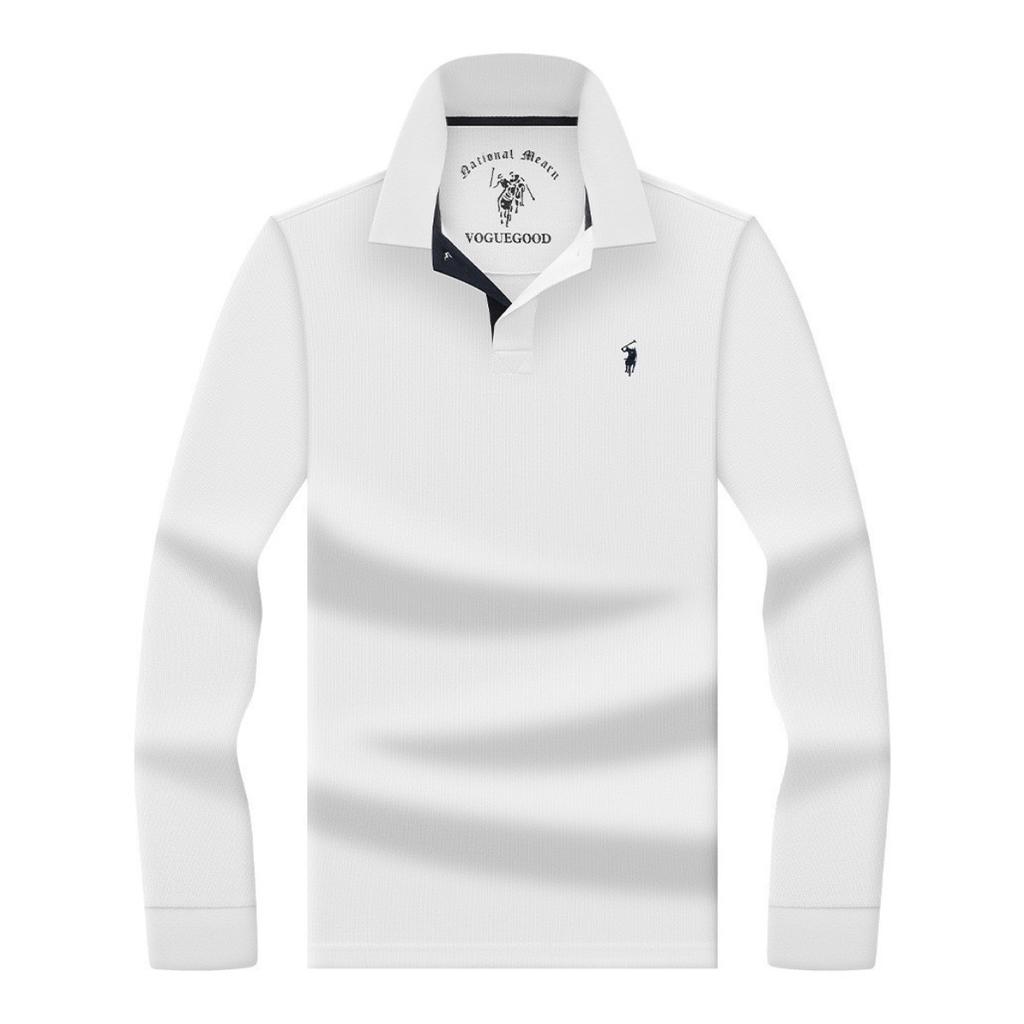 STORN New Men's Long Sleeved Polo Shirt Breathable Lightweight Shirt Luxurious Top Casual Men's Polo Shirt