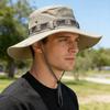 Fashion Wide Brim Men Bucket Hat Mesh Uv Protection Fisherman Hat Breathable Panama Cap Hiking Climb
