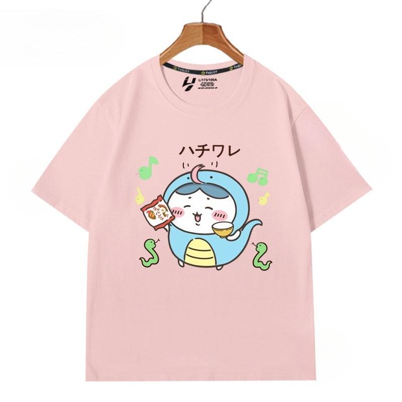 Chiikawa Simple Cartoon Character Graphic TShirt Unisex Couple Casual Summer ShortSleeve Oversized Streetwear Daily Top