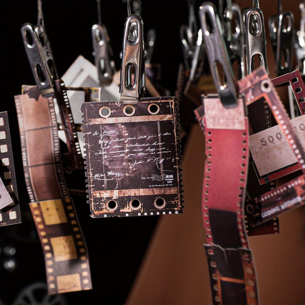 1PC notebook materials 25 pieces into 4 types of film memory series beautiful day stickers retro movie hard card notebook material stickers