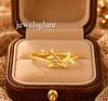 14k Gold Vermeil And Sterling Silver Leaf Ring Dainty Floral Vine, Adjustable Band, Women's Leaf Band