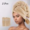 2 Pezzi Asciugamano per Capelli Grande in Pile di Corallo Morbido Asciugamano per Asciugare i Capelli con Elastico con Elastico Asciugatura Rapida Turbanti per Capelli