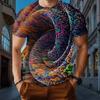 Cool Colorful 3d Printed Festive Atmosphere Unisex T-Shirt Street Personality Short Sleeve Everyday Casual Party Gorgeous Top