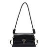 High-End Patent Leather Glossy Texture Shoulder Bag Fashion Red Simple Solid Small Square Bag Women's  New Pop Crossbody Bag