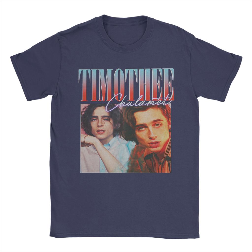 Timothee Chalamet Vintage T Shirts for Unisex Pure Cotton Vintage TShirt Round Collar Tee Shirt Short Sleeve Clothes Party