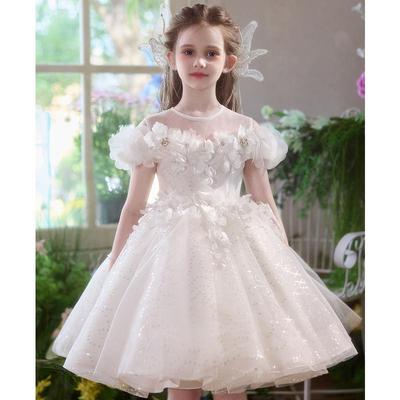 Φόρεμα Πριγκίπισσας για τα Πρώτα Γενέθλια Κοριτσιού - Μοντέρνο Νυφικό για Παράνυμφους, Βραδινό Φόρεμα Παιδιού για Πιάνο και Ειδικές Περιστάσεις