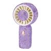 Sparkling Mini Cooling Fan 3 Gears Portable Hand Fan Stylish Rhinestone Handheld Fan  Office