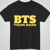 Hot Sale BTS Tour 2026 Inspired Graphic Tee Unisex Cotton Casual Concert Style Short Sleeves
