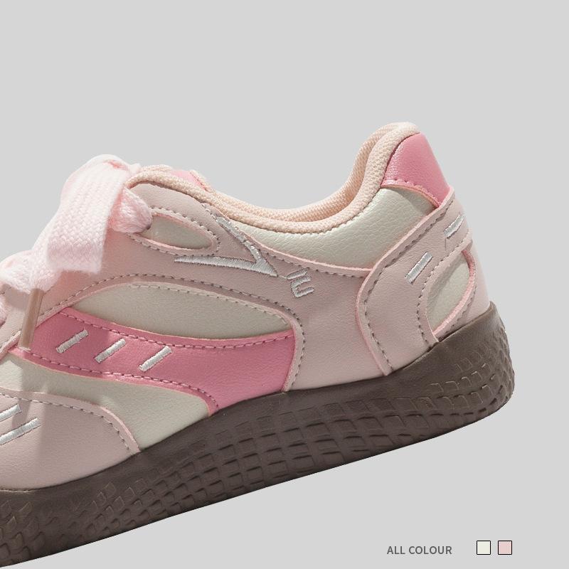 Schöne Creme Retro Deutsche Trainingsschuhe Niedrig geschnitten Frühling Neu Sportlich Lässig Atmungsaktiv