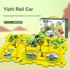 Montessori Toys DIY Assembling Electric Trolley Rail Car Building Toys Early Education Hand Eye Coordination for Kids Children
