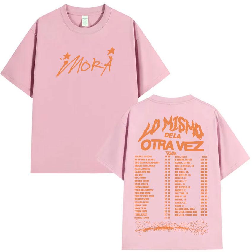 Singer Mora Lo Mismo De La Otra Vez Tour 2025 New Album T Shirts Men Women Summer ONeck High Quality Cotton TShirts Streetwear
