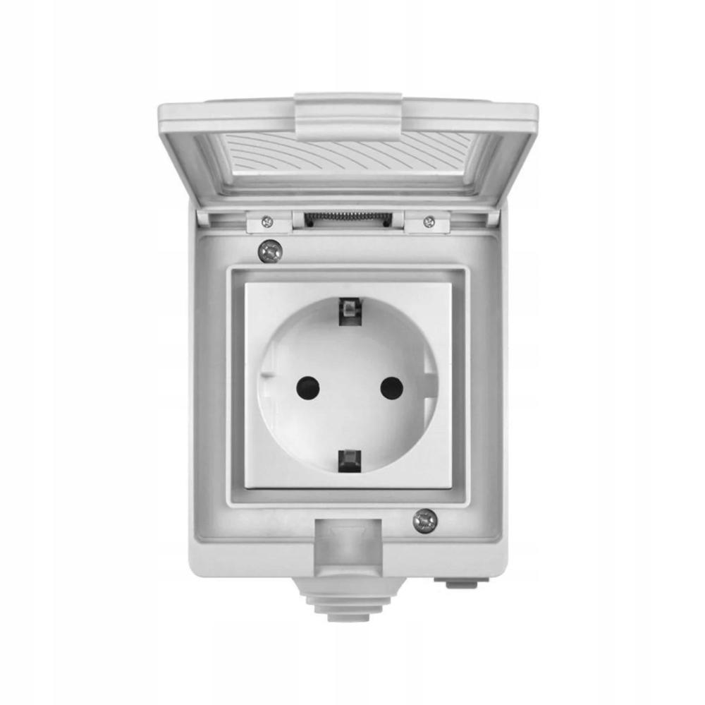 Intelligente Aufputz-Außensteckdose Wifi Tuya Ip55 16A 230V