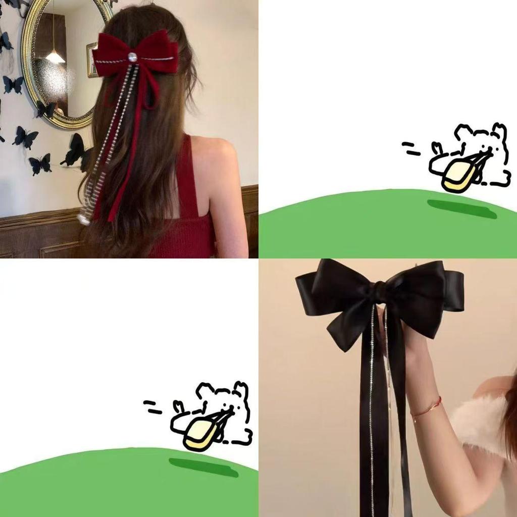 Red Velvet Snowflake Bow Hair Clip - Festive Holiday Accessory for Women