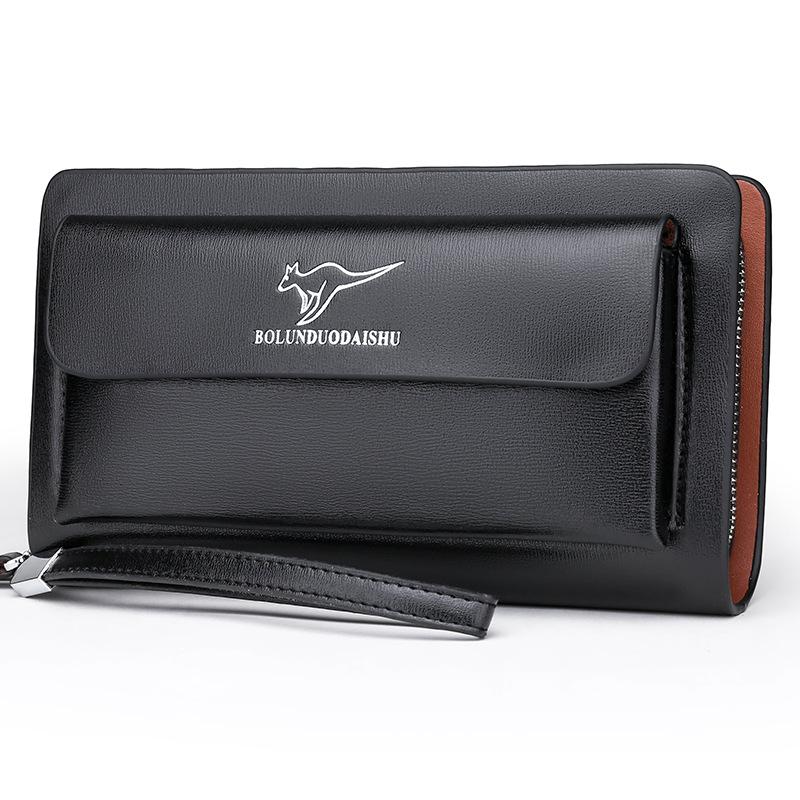 

TS JYL laptop bag,Foreign Trade Men Clutch Business Handbag Double Zip Large Phone Card 8 чёрный