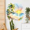 Romantic Tropical Beach Palm Tree Wall Sticker Self-Adhesive Removable Living Room Bedroom Summer Fresh Home Decor Art