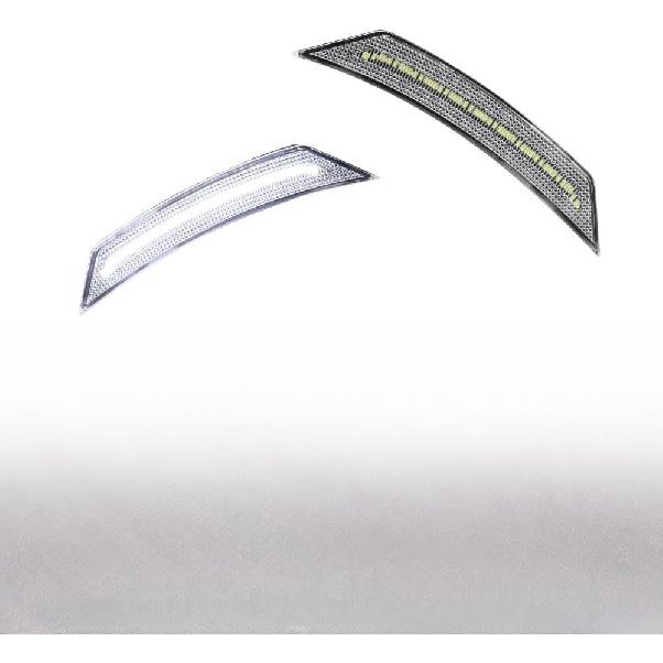 For 2021 2022 Chevrolet Trailblazer Front Bumper side Marker Lights White Led Smoked Lens Clear Lens White LED Ligh