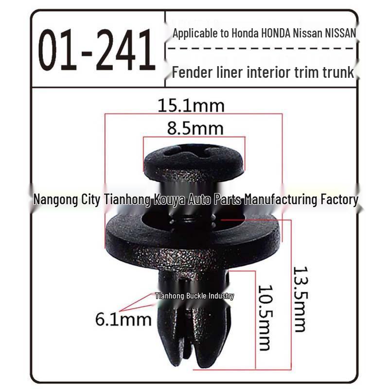 6mm Plastic Rivet Fastener for Car Bumpers and Fender Retainers